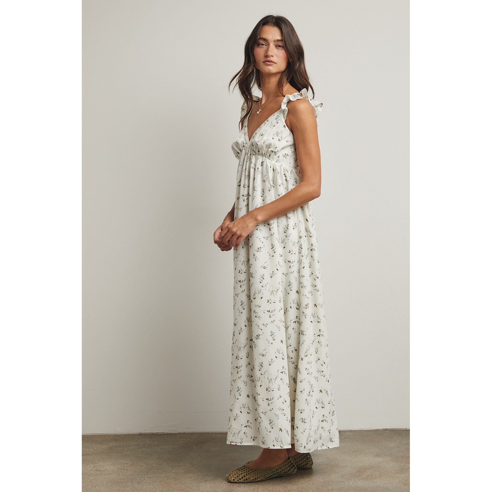 Floral Ruffle Maxi Dress