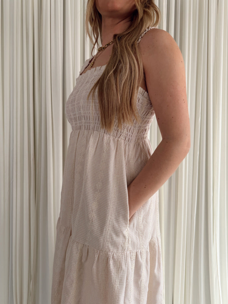 Striped Smocked Maxi Dress