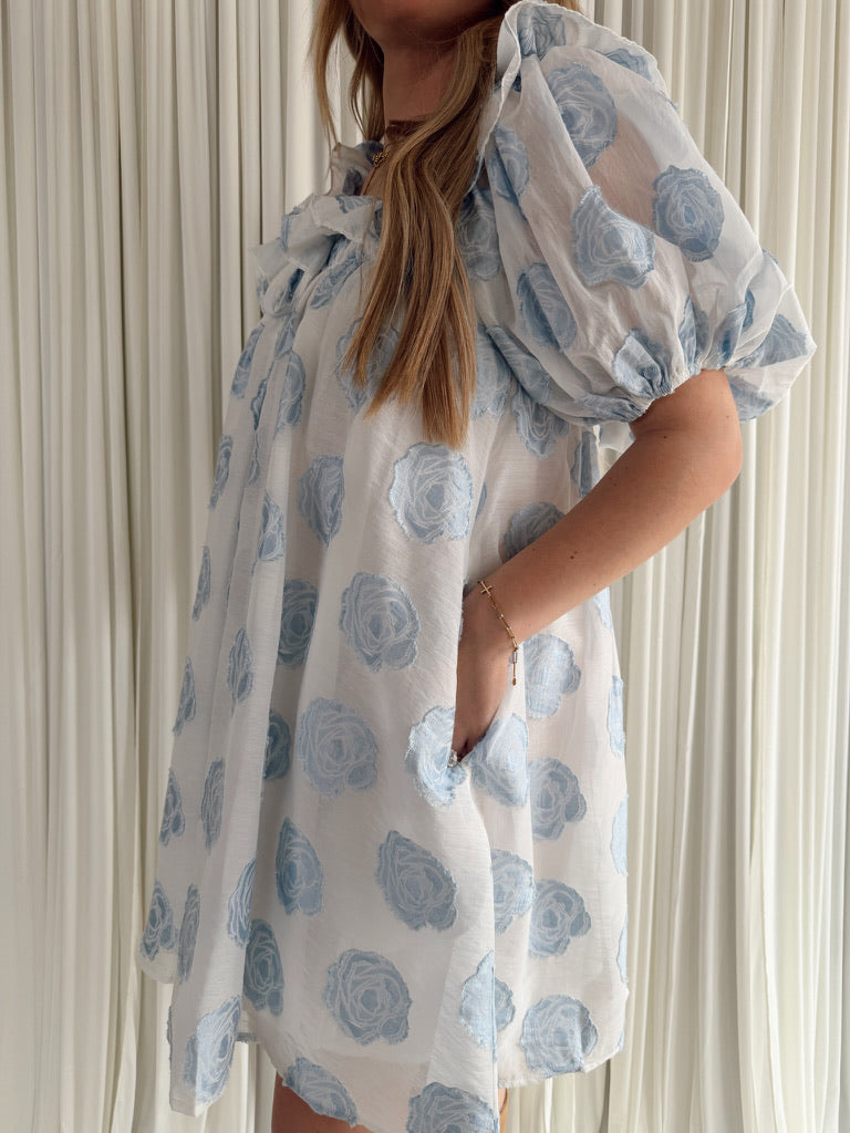 Edith Babydoll Floral Mini Dress