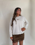 Striped Fish Graphic Sweater