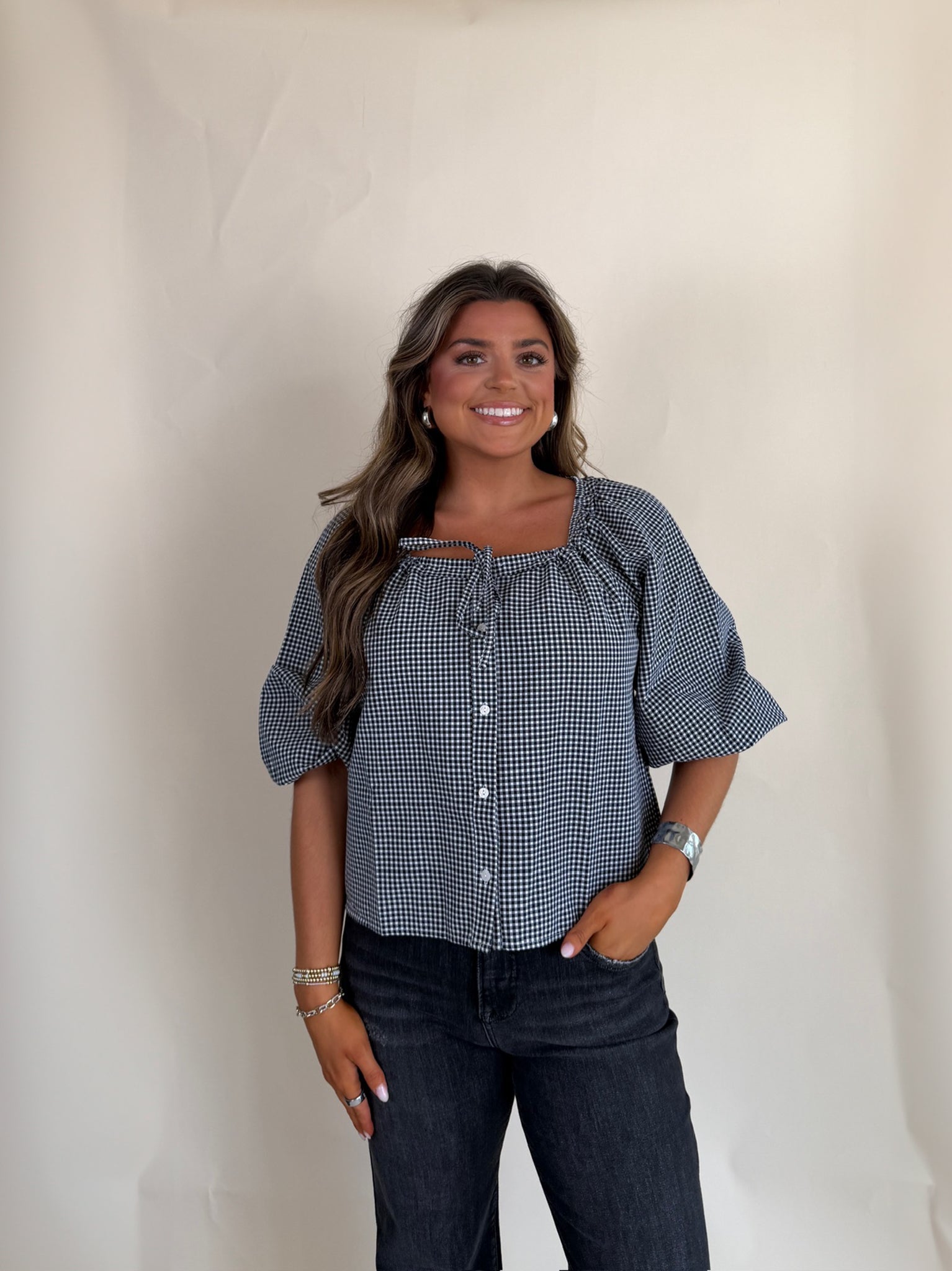 Gingham Blouse