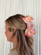 Satin Bow Claw Clip