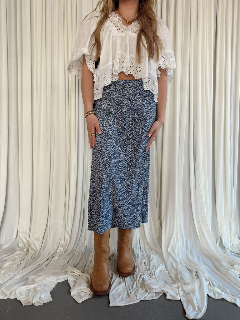The June Printed Midi Skirt