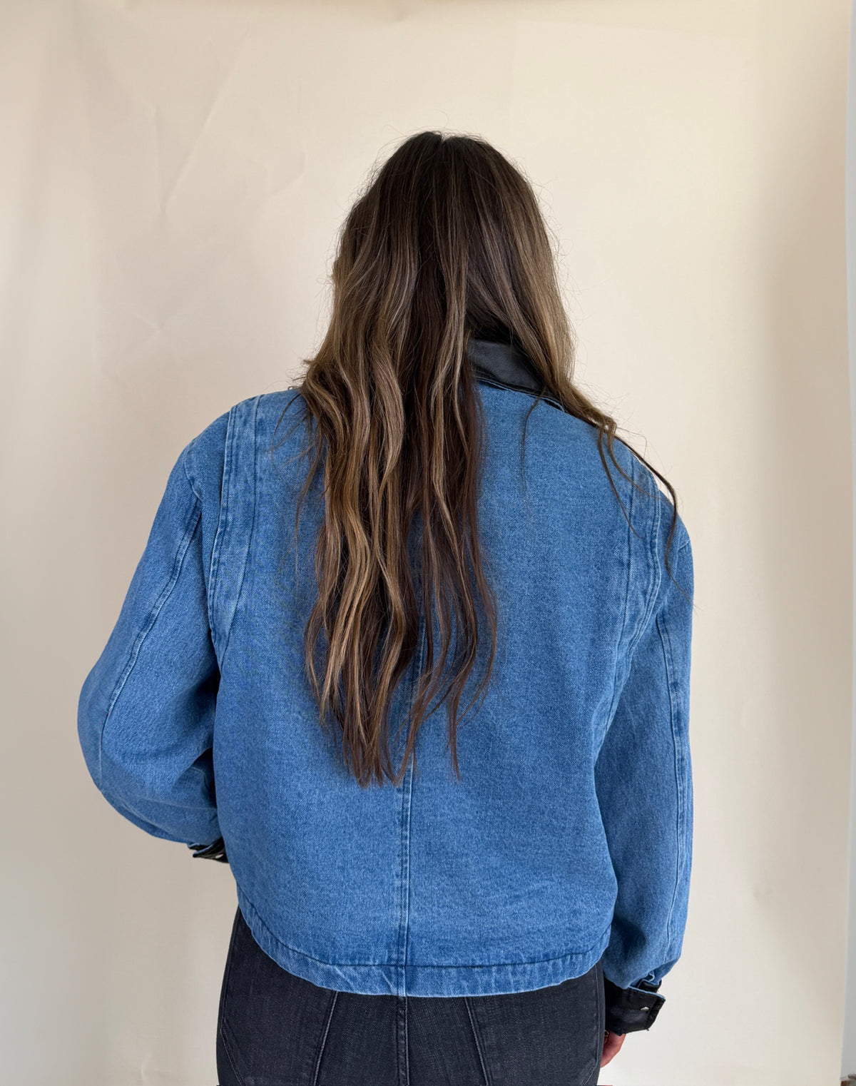Jacket with Leather Trim