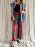 Multicolor Plaid Pants