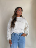 Open Tie Knit Sweater