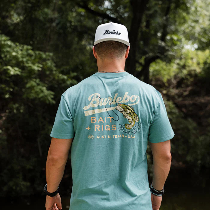 Short Sleeve Tee - Bait And Rigs - Cyan