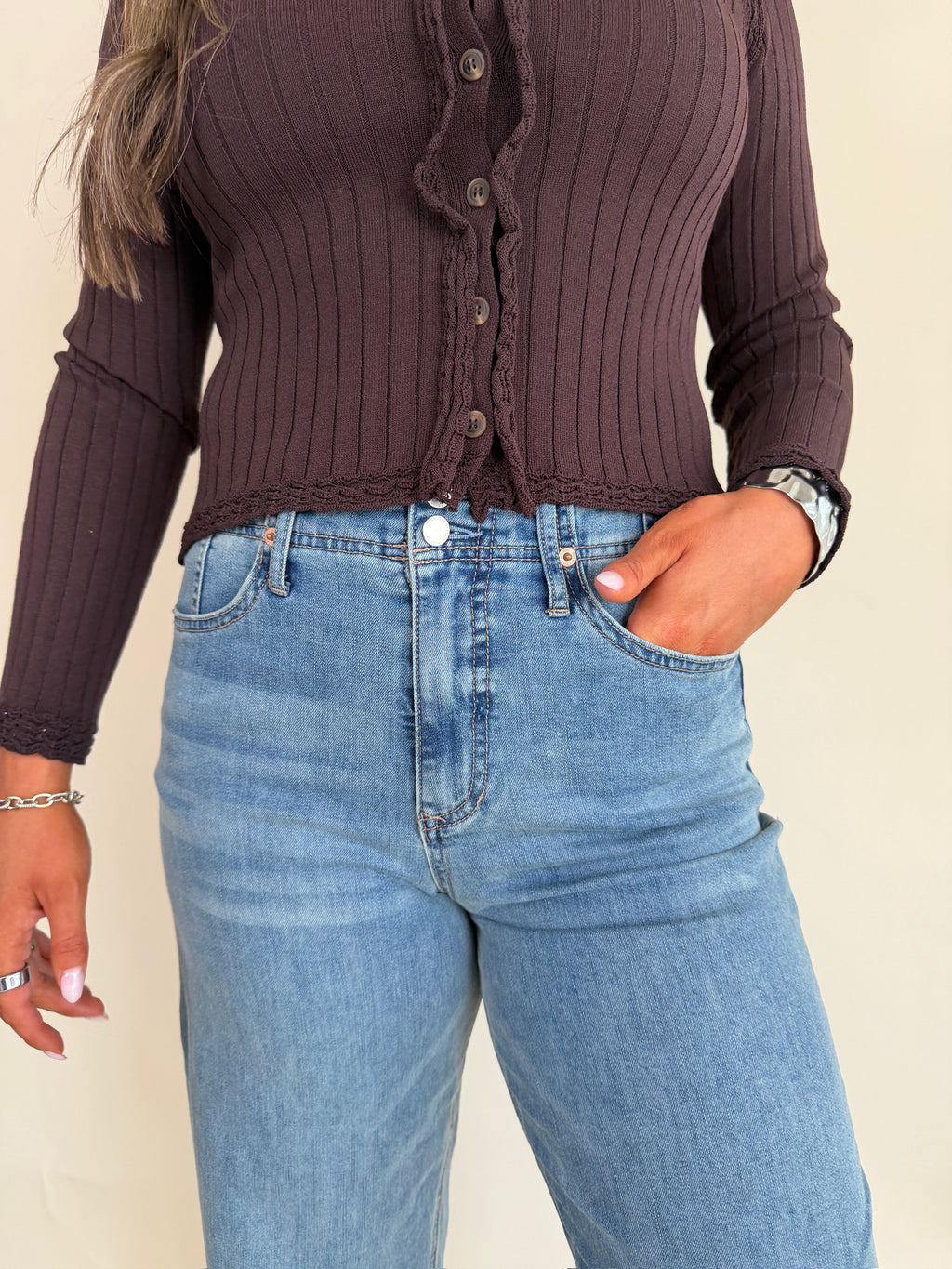 Holly Straight Leg Jean | Seafoam Breeze