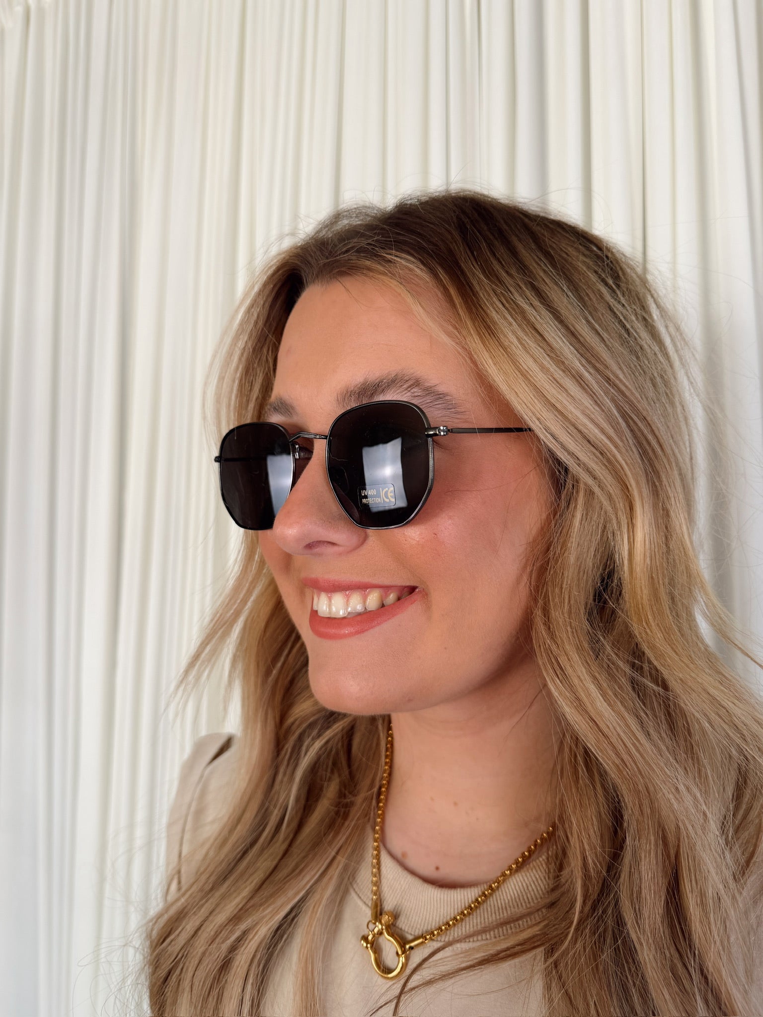 Metal Frame Round Lens Sunglasses