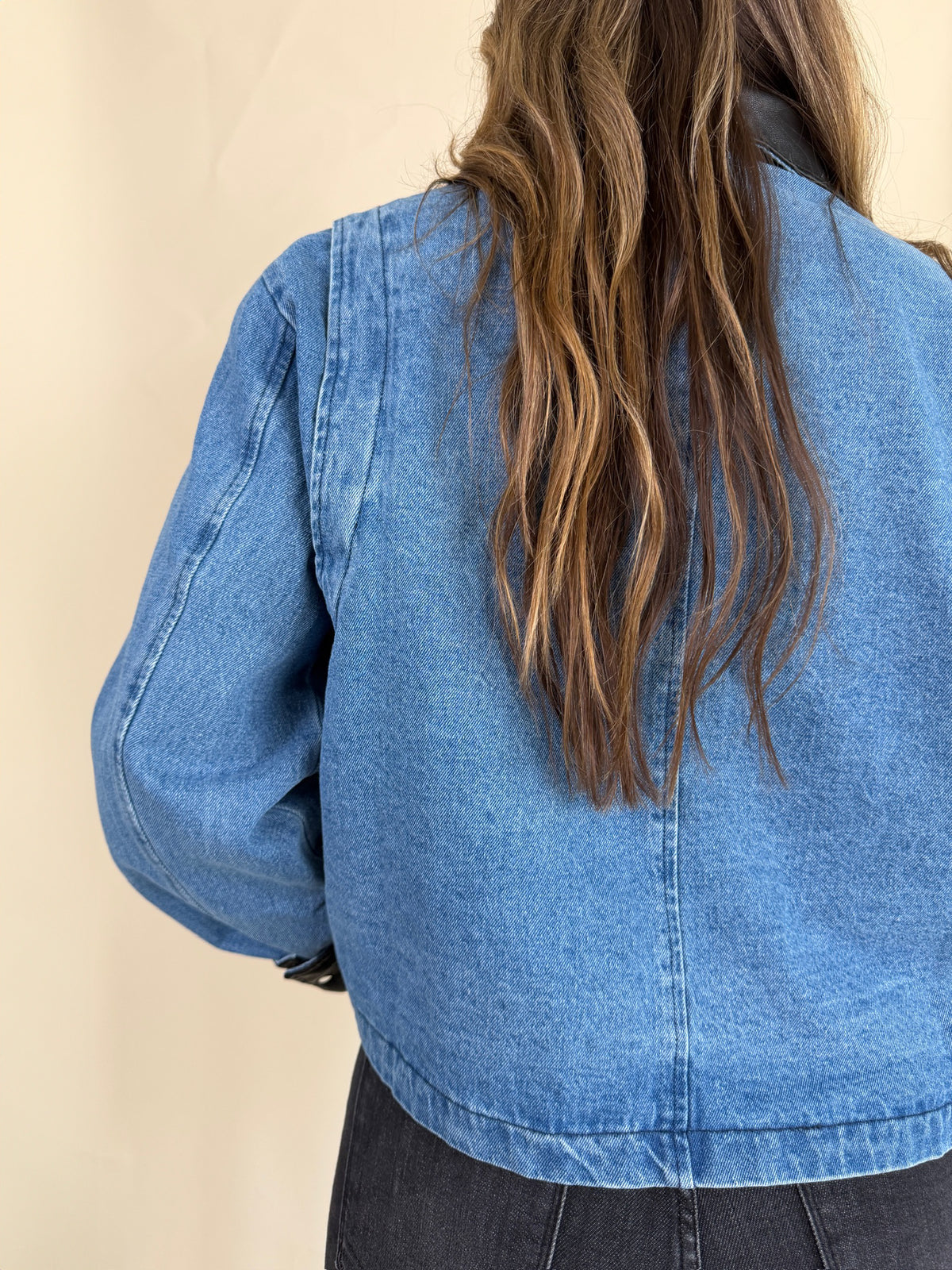 Jacket with Leather Trim