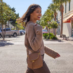 Fern Zip-Flap Crossbody - Pebbled Leather | Timber Brown