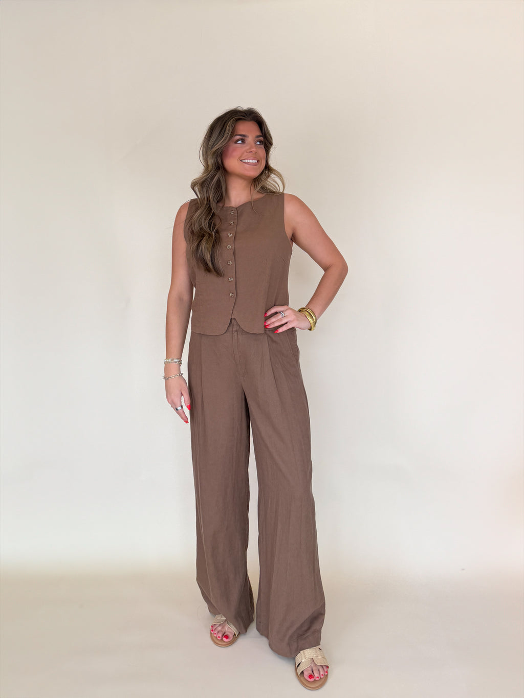 Roman Linen Vest