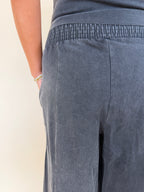 Mineral Washed Wide Leg Pants