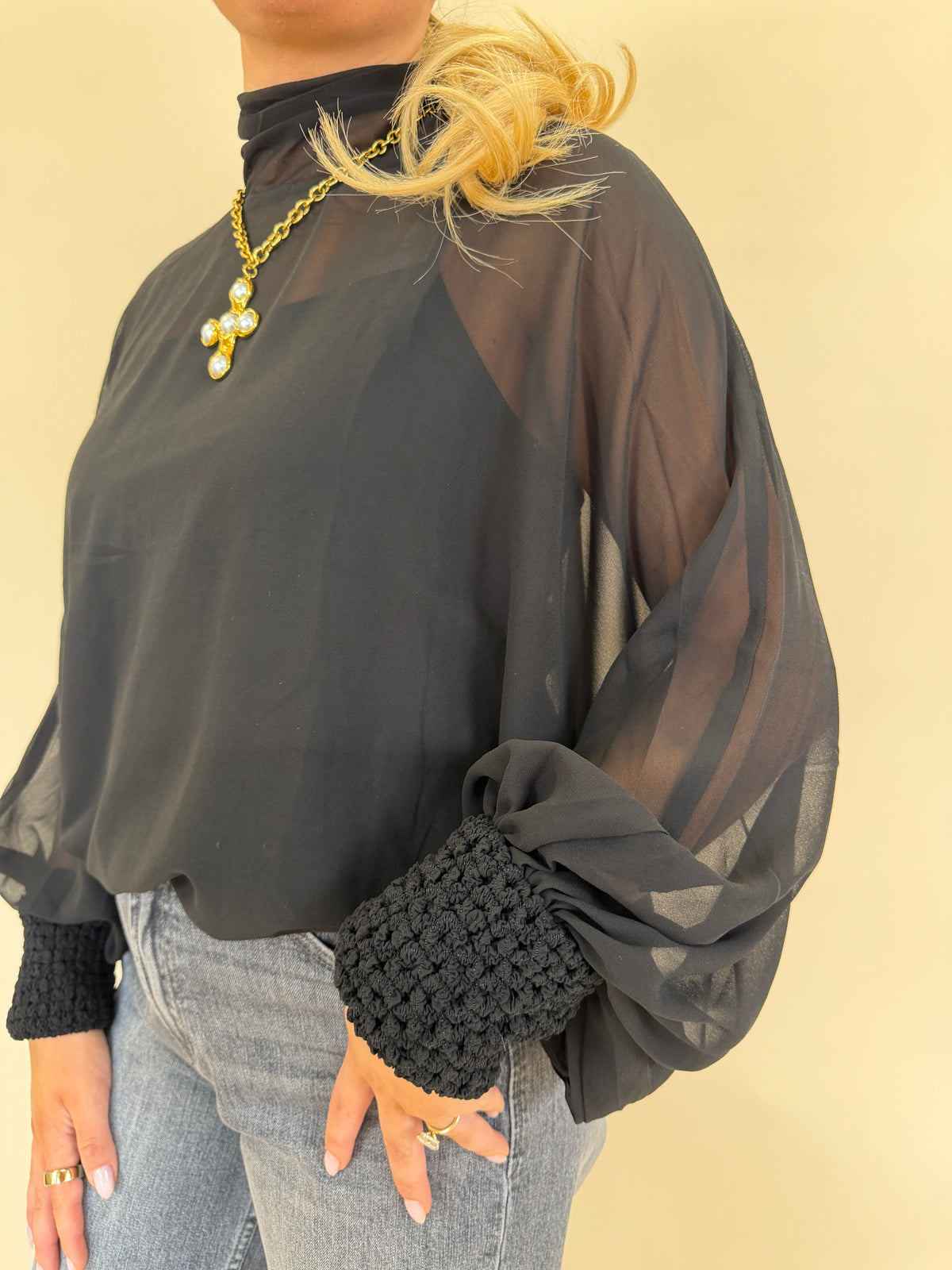 Mock Neck Layering Top