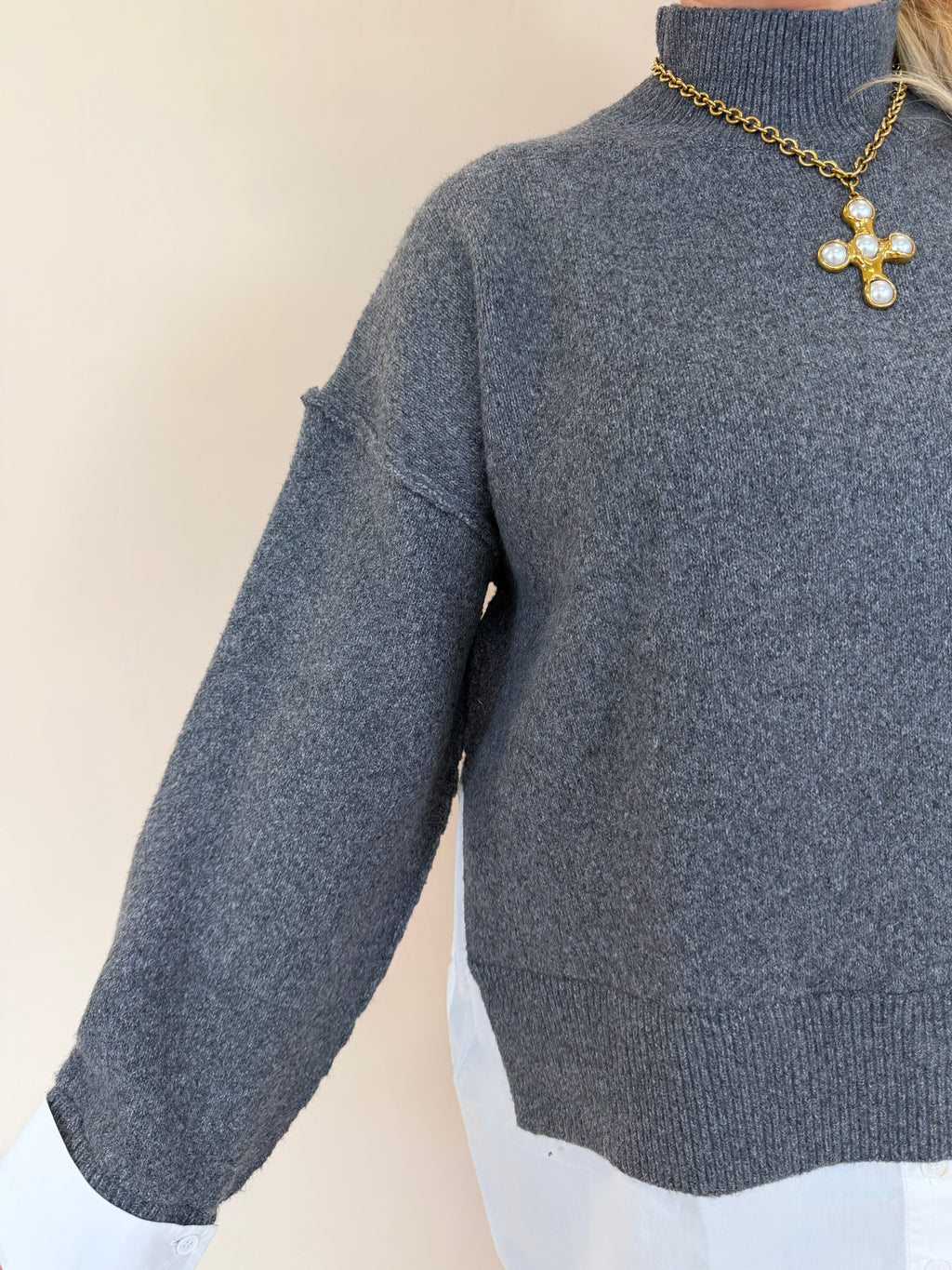 High Neck Knit Top