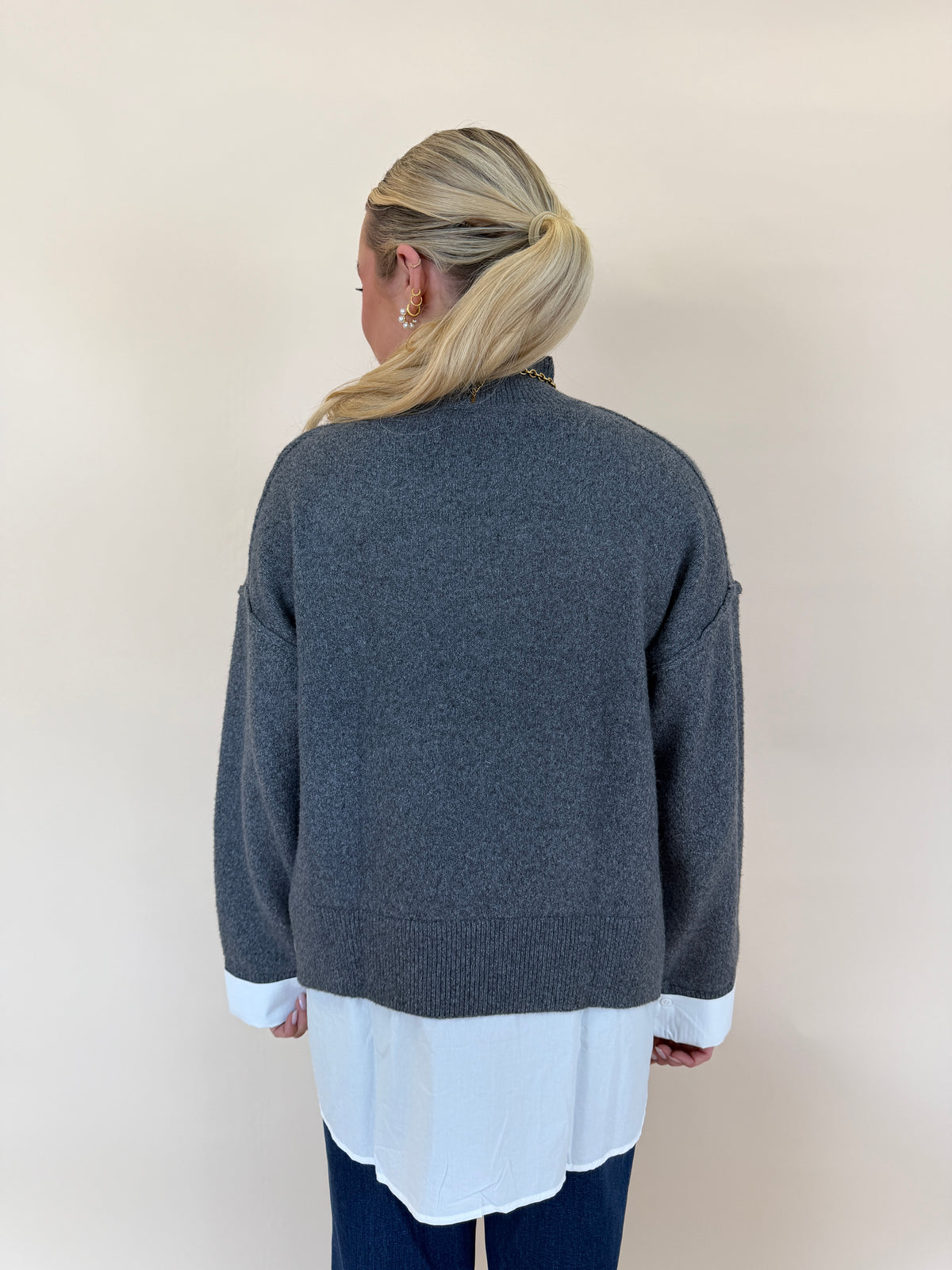 High Neck Knit Top