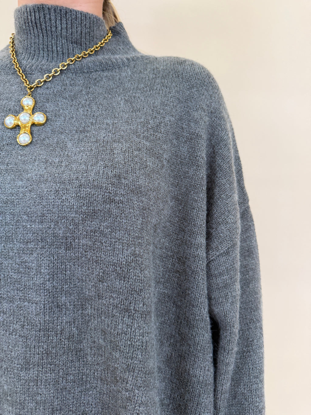 Mock Neck Sweater Top