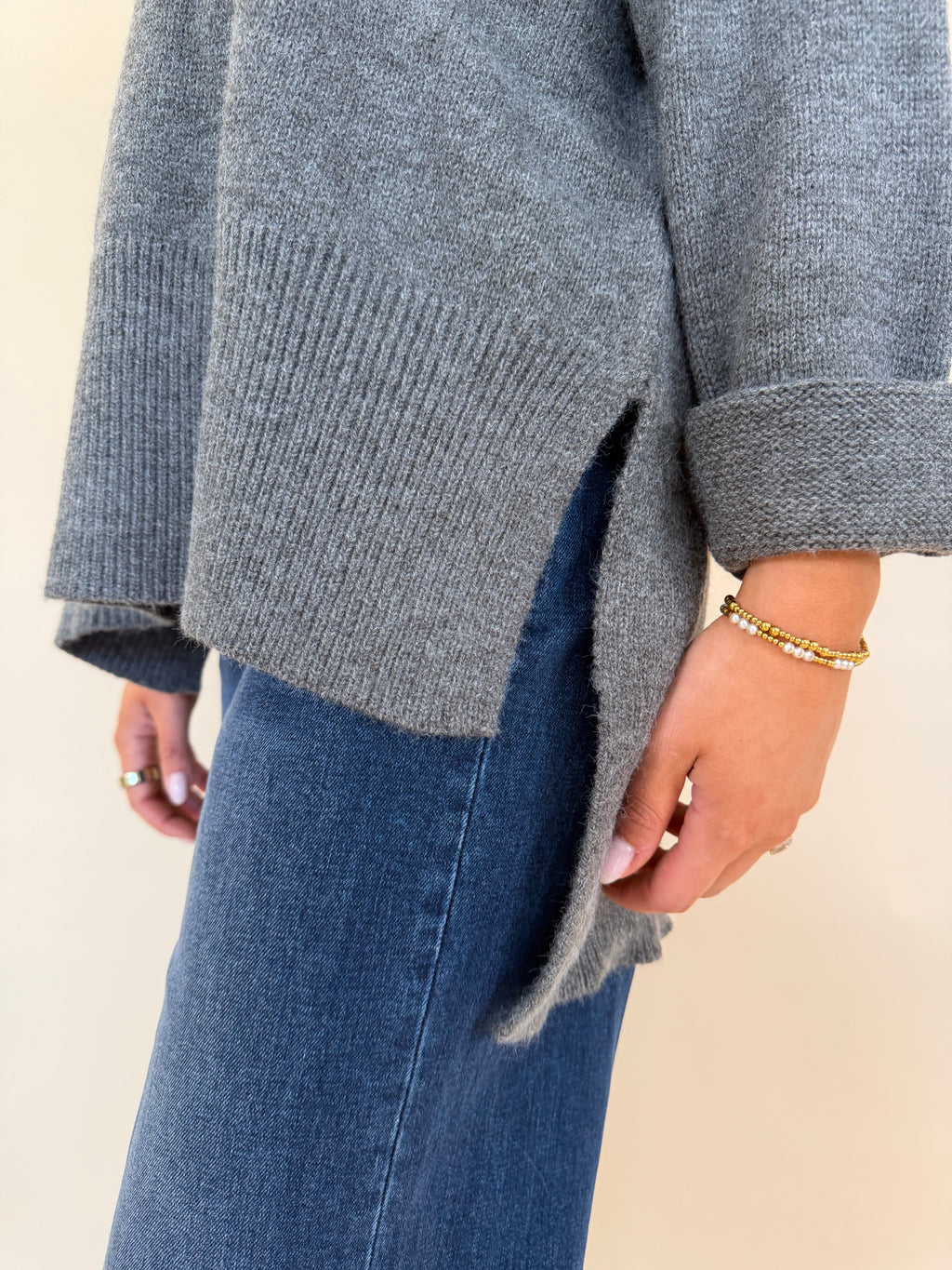 Mock Neck Sweater Top