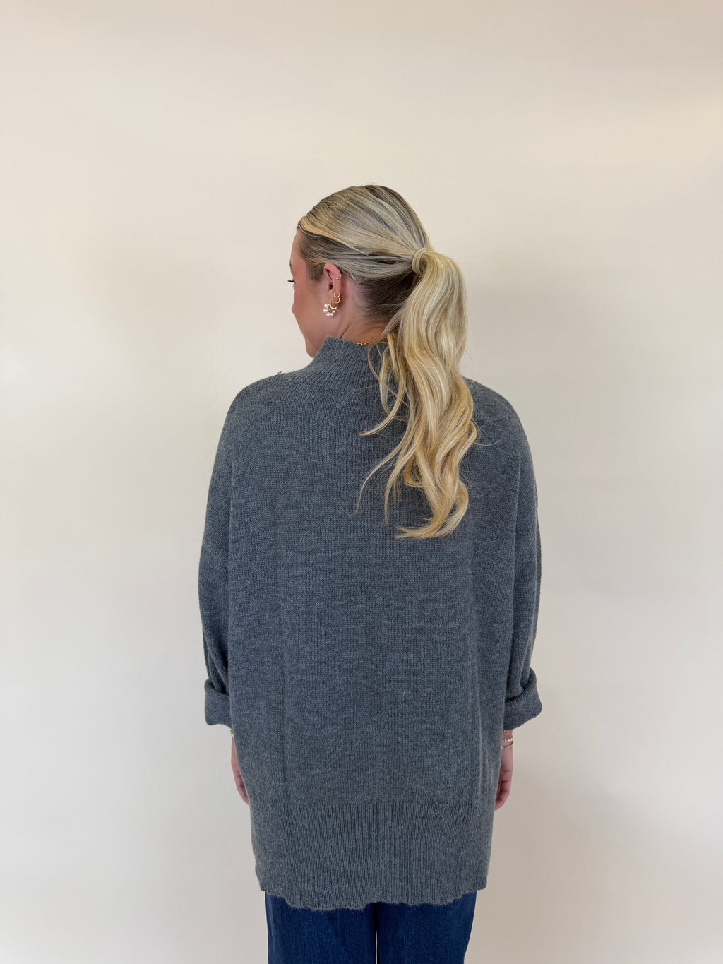Mock Neck Sweater Top