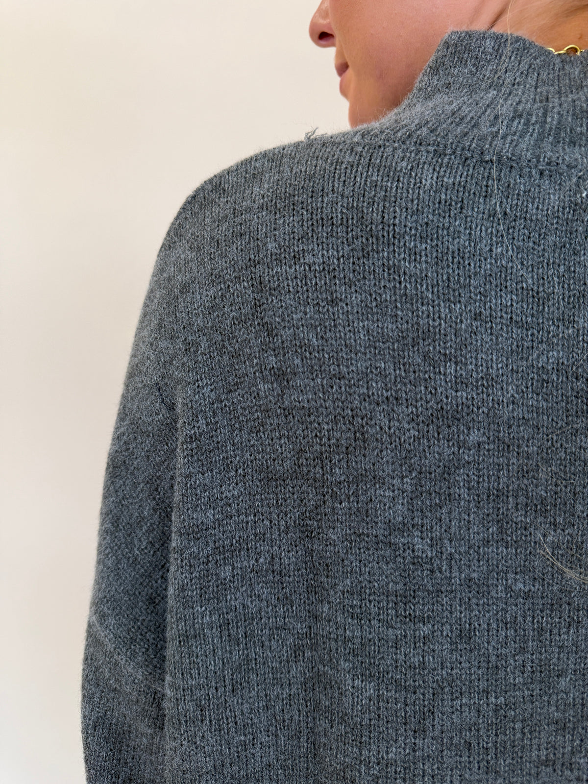 Mock Neck Sweater Top
