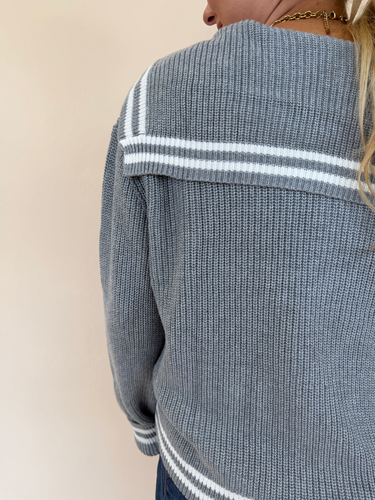 Sailor Collar Sweater Cardigan