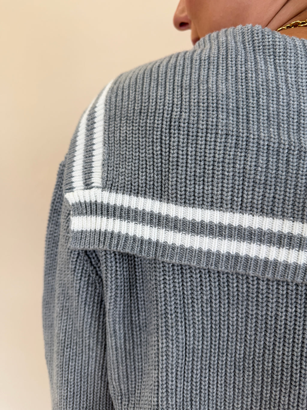 Sailor Collar Sweater Cardigan