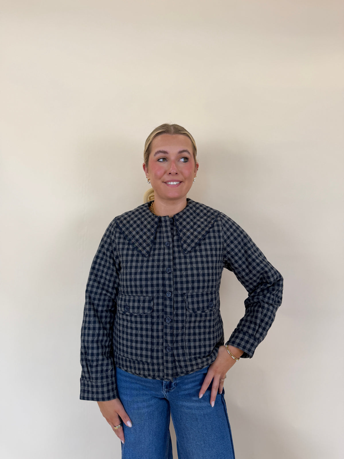 Gingham Quilted Jacket