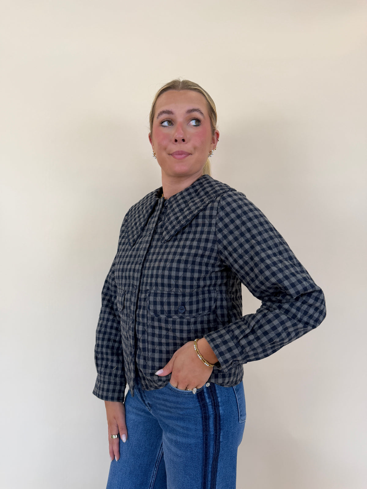 Gingham Quilted Jacket