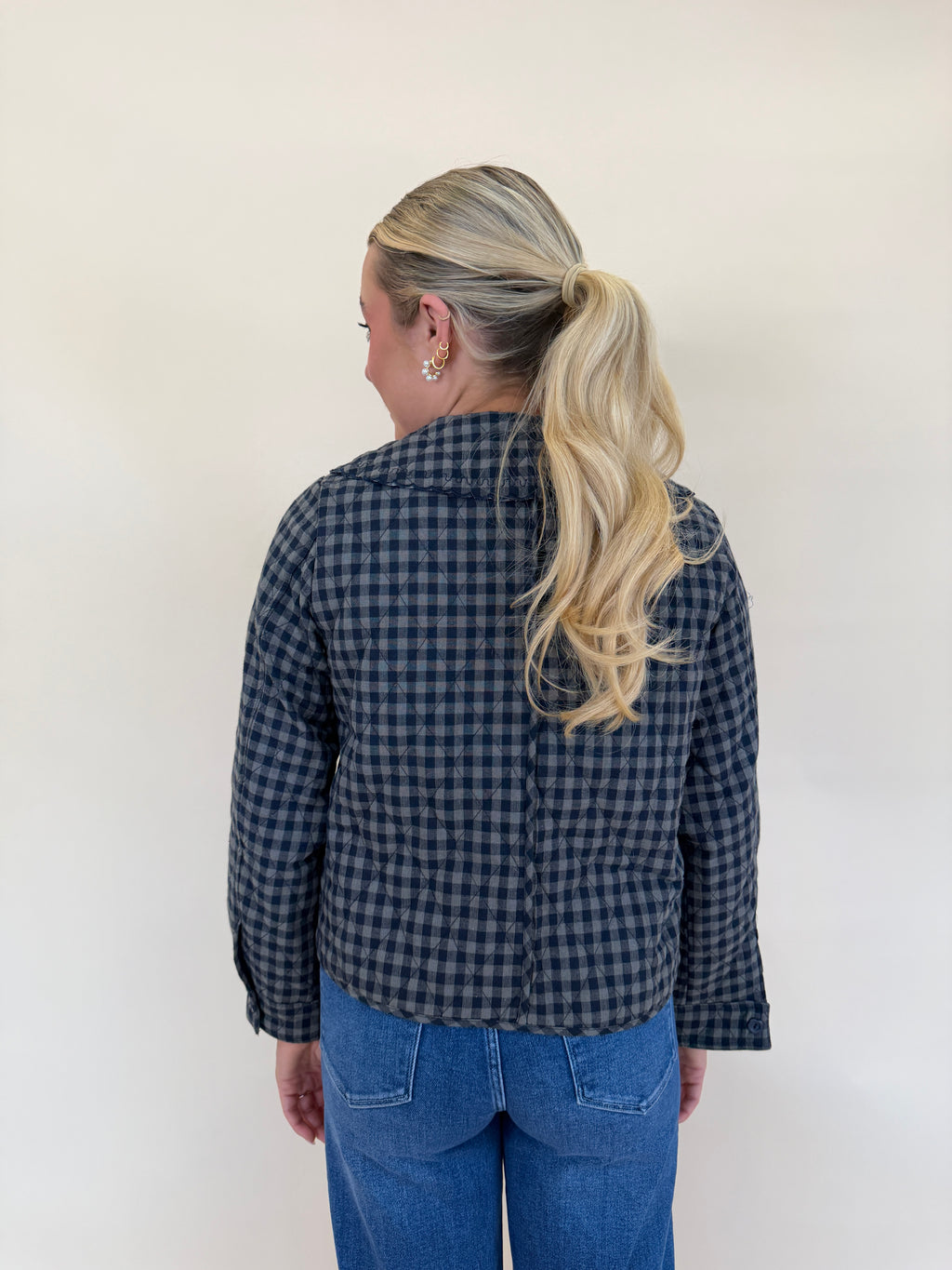 Gingham Quilted Jacket