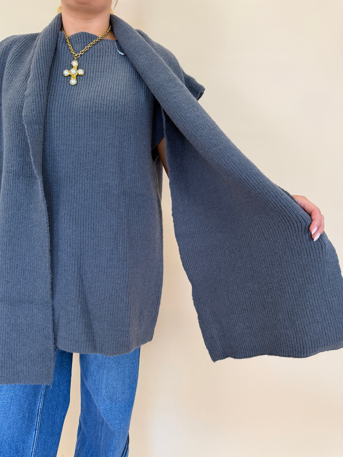 Scarf Tunic Sweater