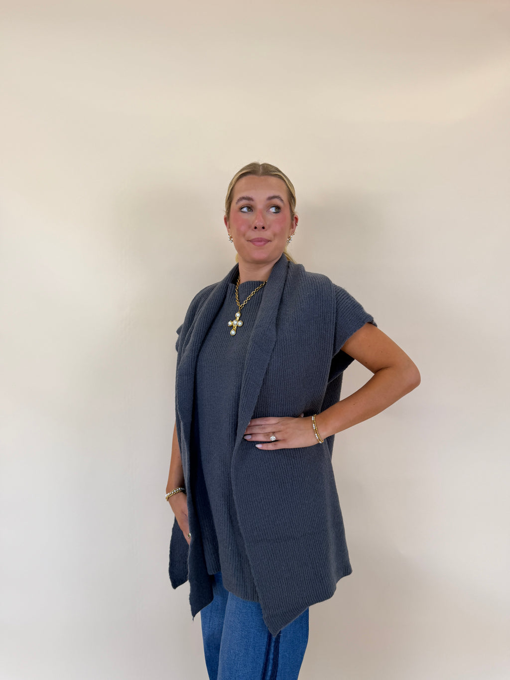 Scarf Tunic Sweater