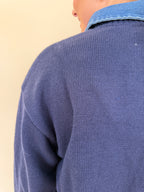 Collared Denim Sweater