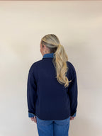 Collared Denim Sweater