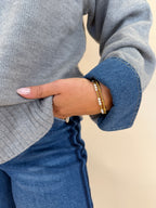 Collared Denim Sweater