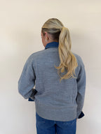 Collared Denim Sweater