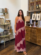 Lace Trim Detail Maxi Dress