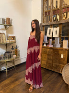 Lace Trim Detail Maxi Dress