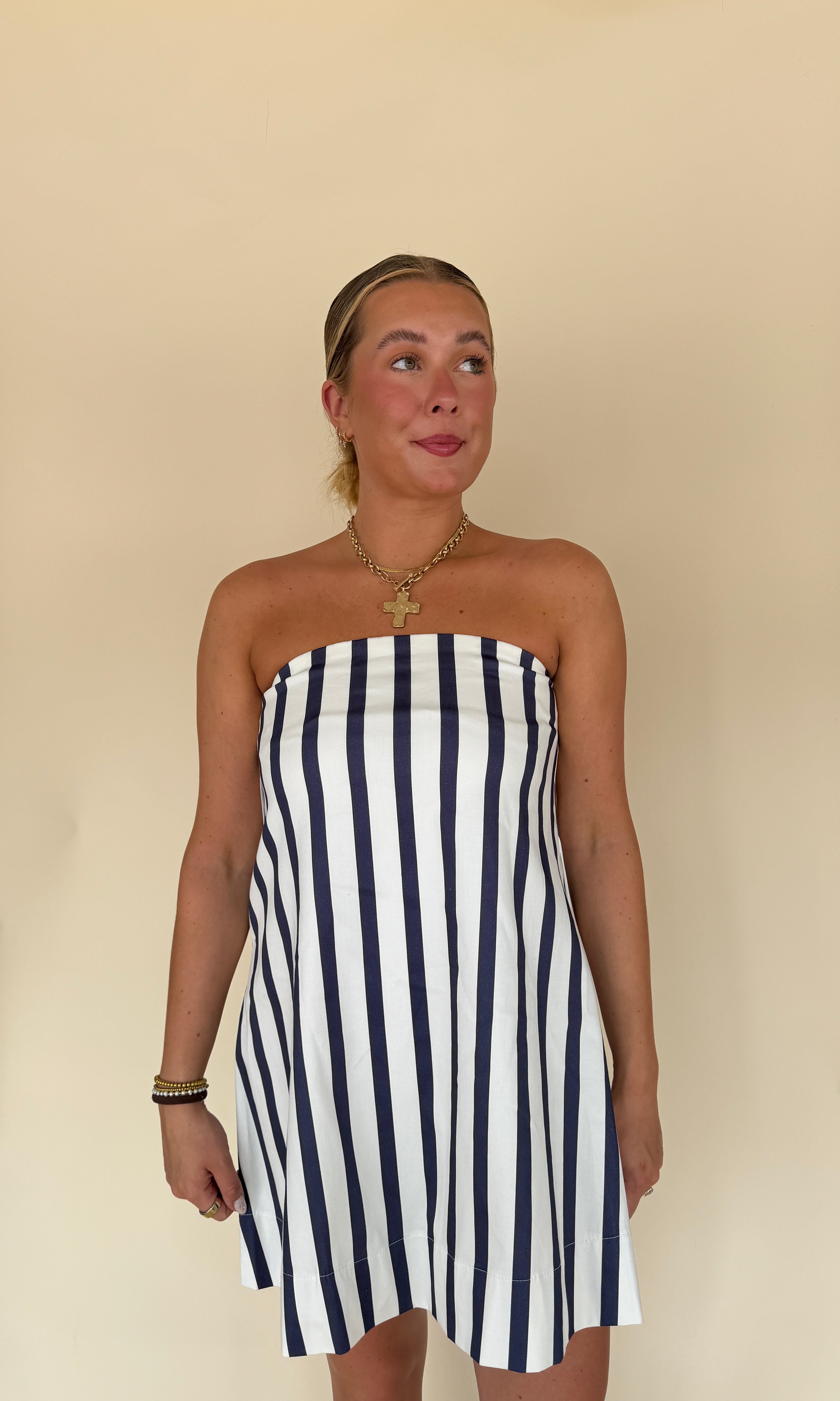 Tube Stripes Mini Dress – Seven & James