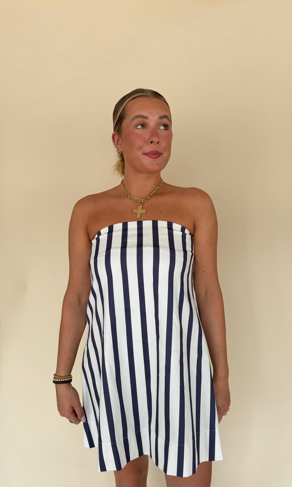 Tube Stripes Mini Dress