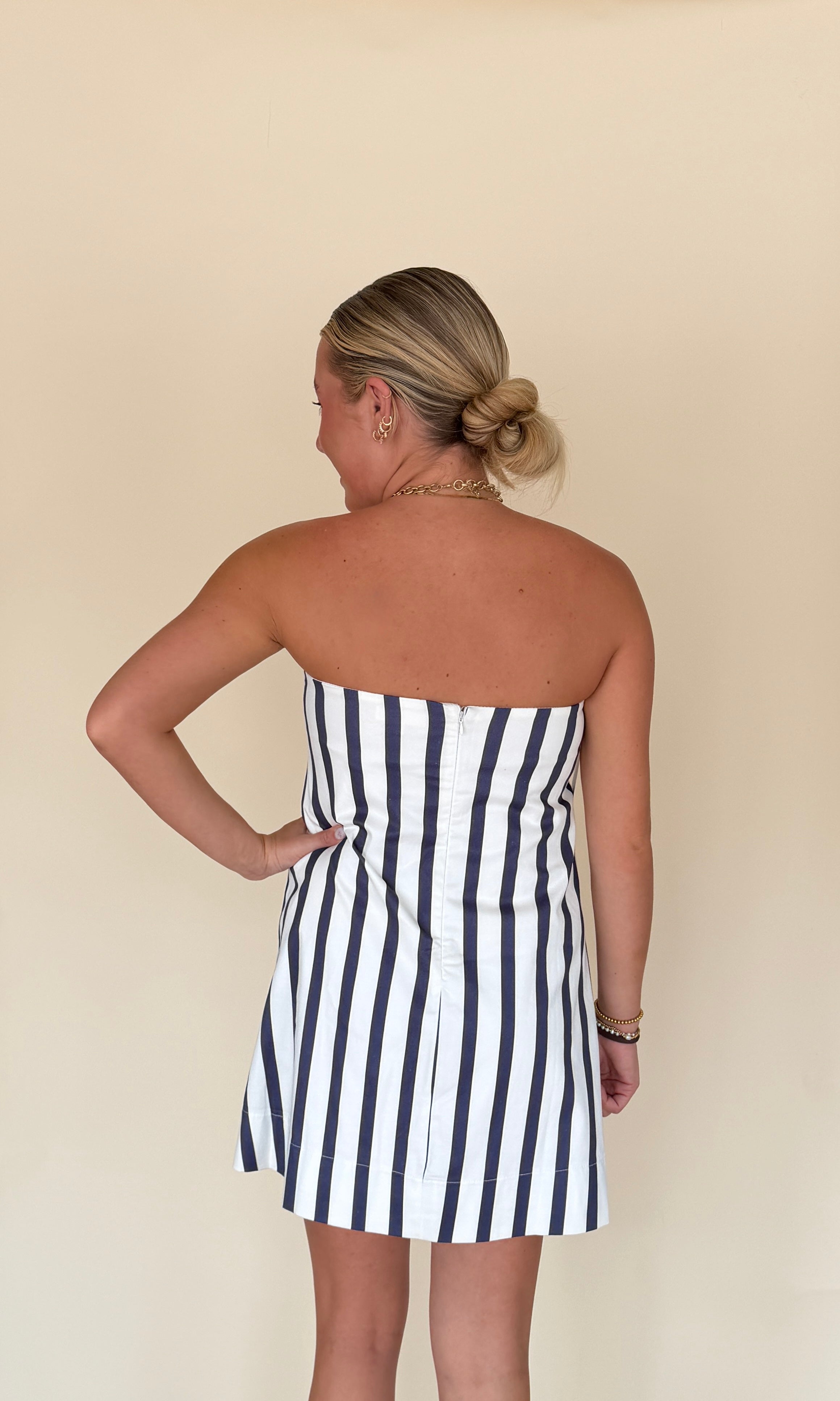 Tube Stripes Mini Dress