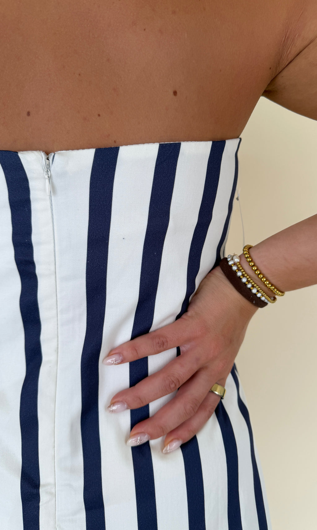 Tube Stripes Mini Dress