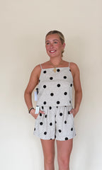 Polka Dot Sleeveless Top
