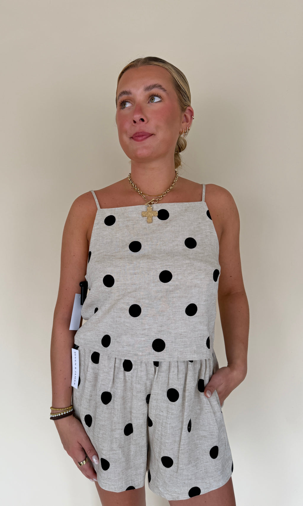 Polka Dot Sleeveless Top