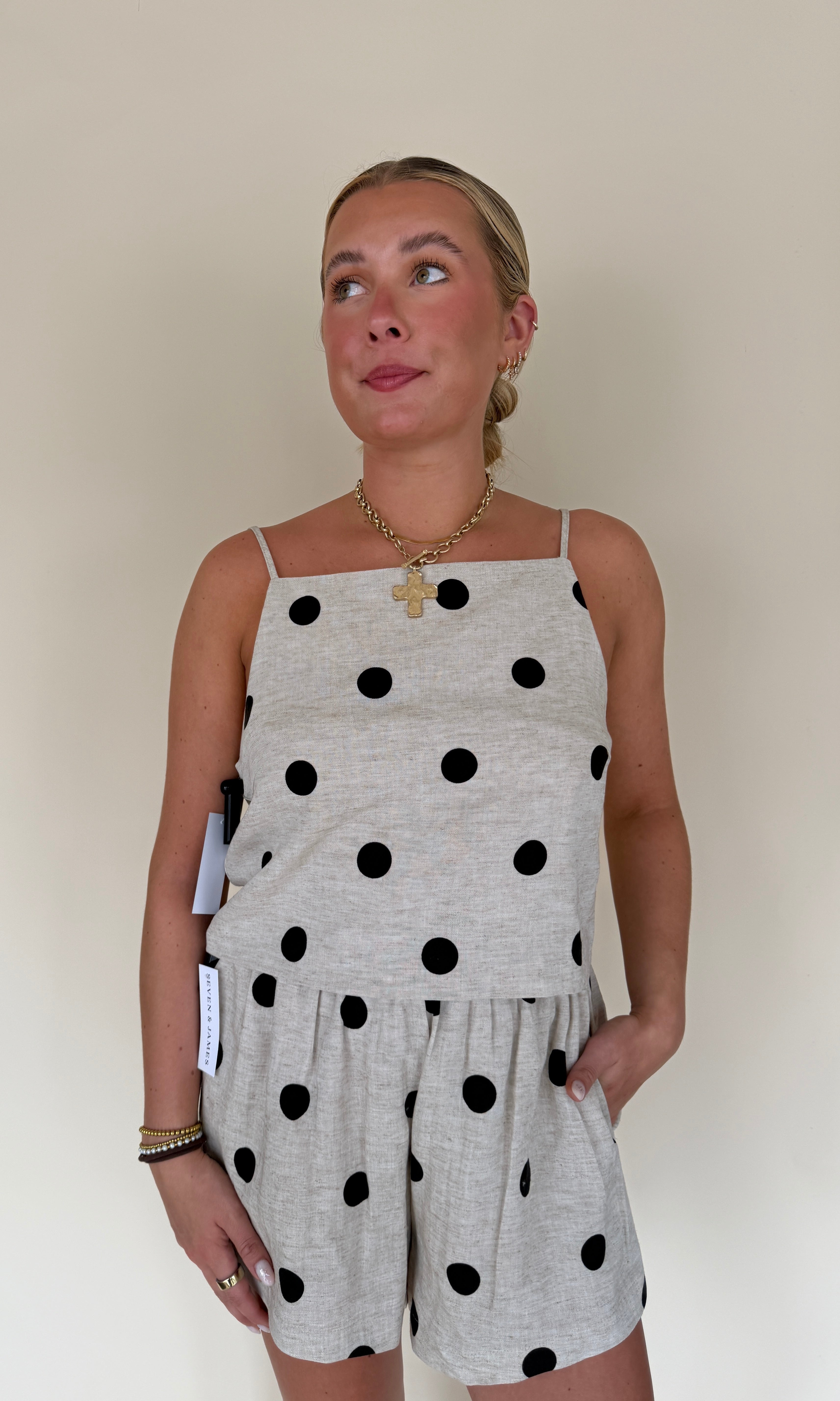 Polka Dot Sleeveless Top