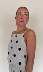 Polka Dot Sleeveless Top