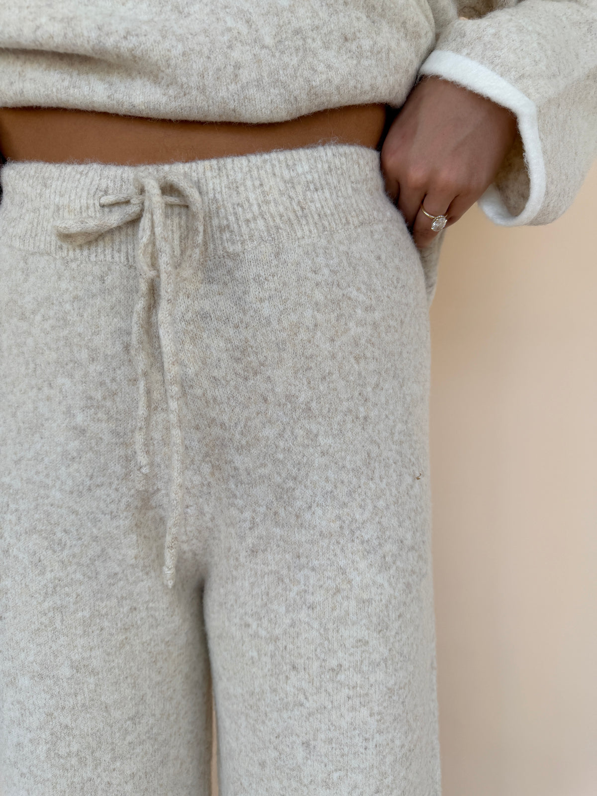 Contrast Trim Knit Pants