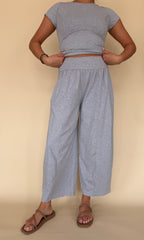 Mineral Washed Wide Leg Pants