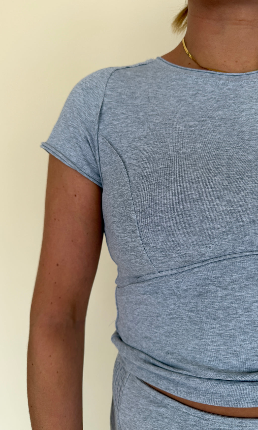 Mineral Washed Solid Cropped T-shirt