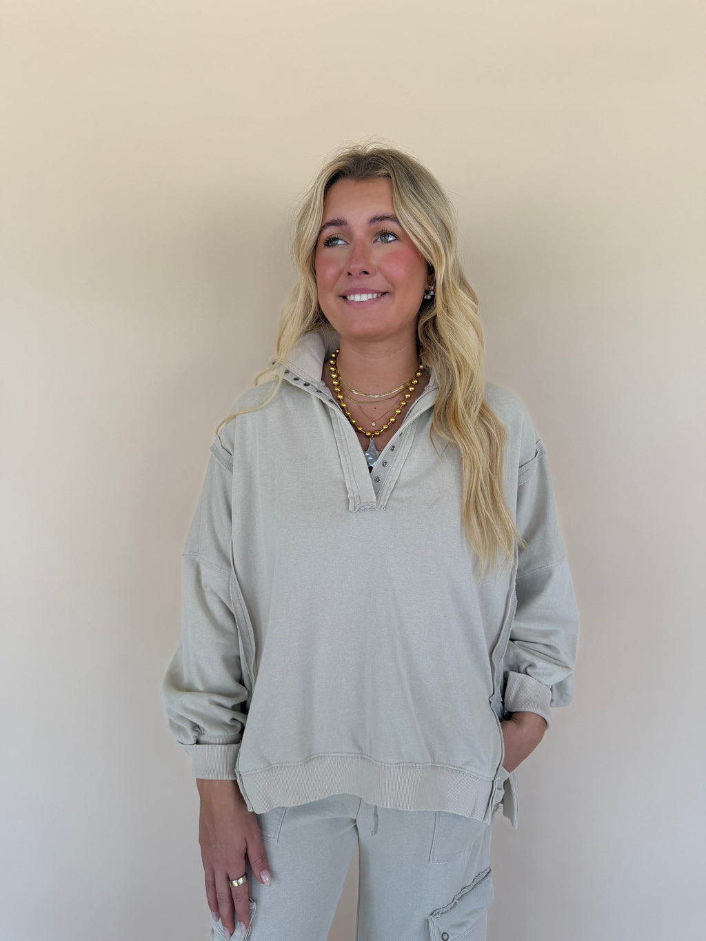 Snow Washed Pull Over