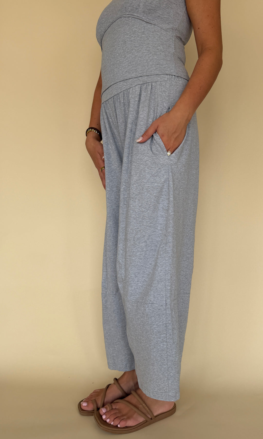 Mineral Washed Wide Leg Pants